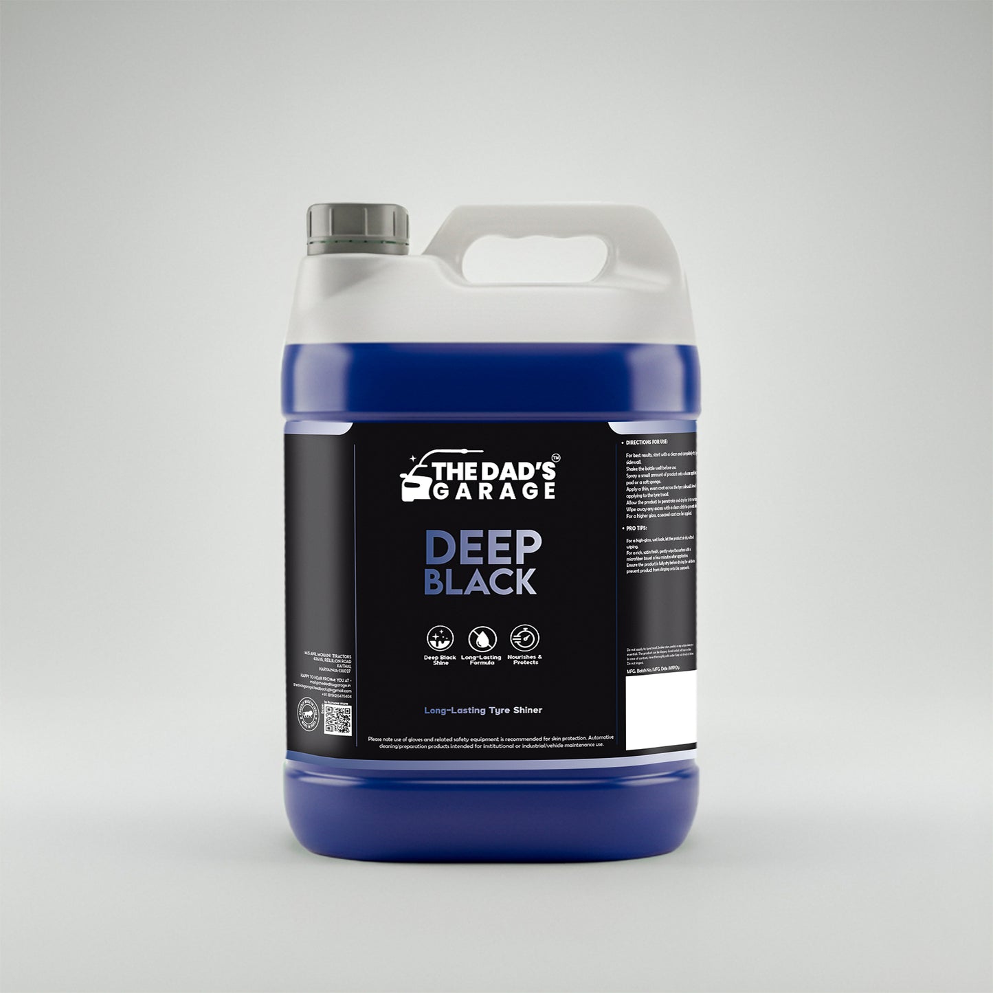 The Dad Garage - Deep Black (Tyre Polish) with a Spray-5L