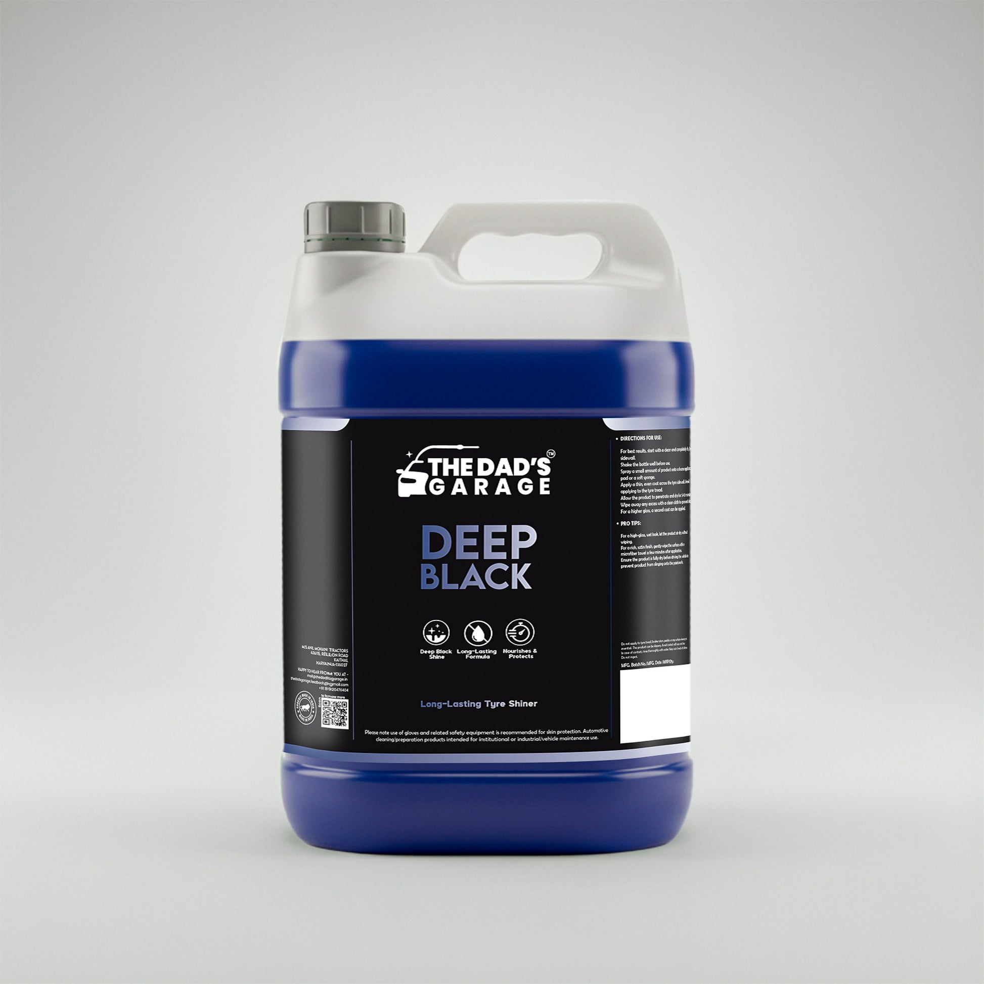The Dad Garage - Deep Black (Tyre Polish) with a Spray-5L